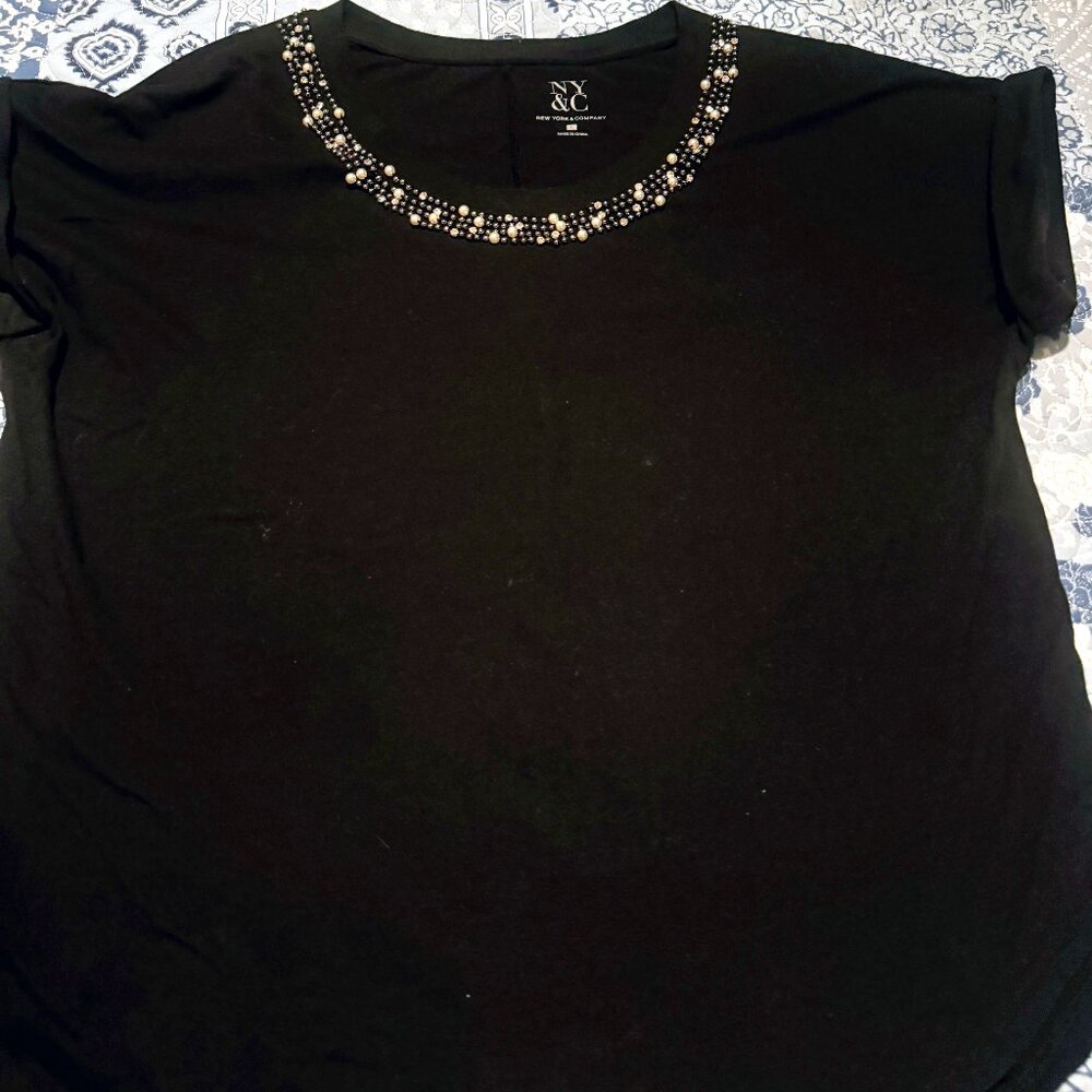 NY & Company Embellished T-Shirt